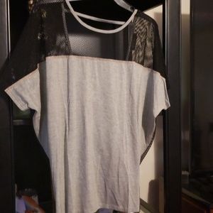 Amaryllis Fishnet Shirt Top NWOT